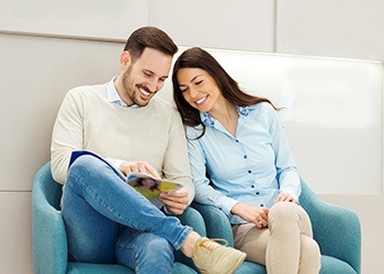 Man and woman in waiting room